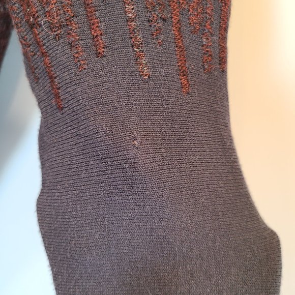 Sarah Pacini Cardigan Sweater Open Front Maroon Womens One Size - Picture 7 of 8